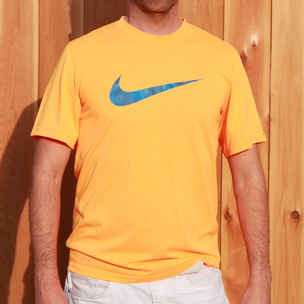 Sharp Looking Orange Nike Dri-Fit Shirt Size Medium